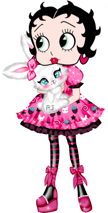 Bb Easter With Pink Outfit - Cartoon (375x750)