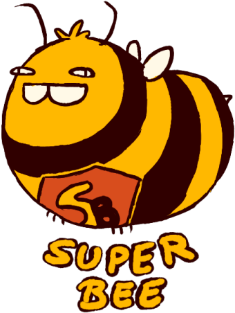 “warboydogbite Is The Super Bee - Muscle (400x517)