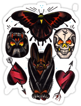 Old School Bat Tattoo (375x360)