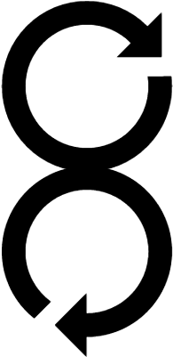 Arrows Rotating In Opposite Directions Vector - Icon (400x400)