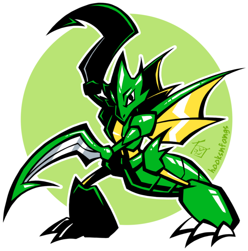Scyther By Hooksnfangs - Drawing (894x894)