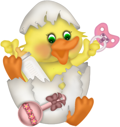 Hens And Chicks Clipart - Easter (424x457)