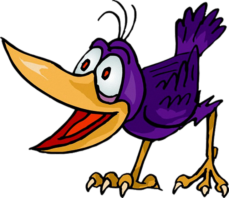 Crow Cartoon Clip Art - کلاغ کارتونی (732x634)