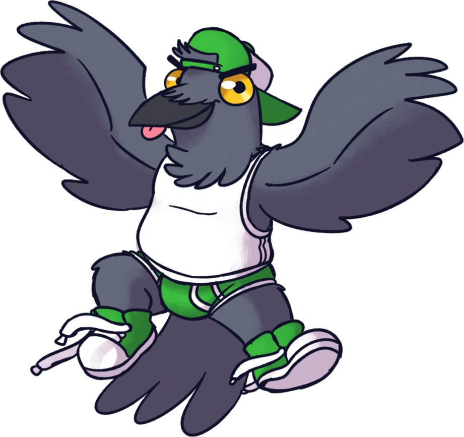 Crow By Goronic - Cartoon (921x867)