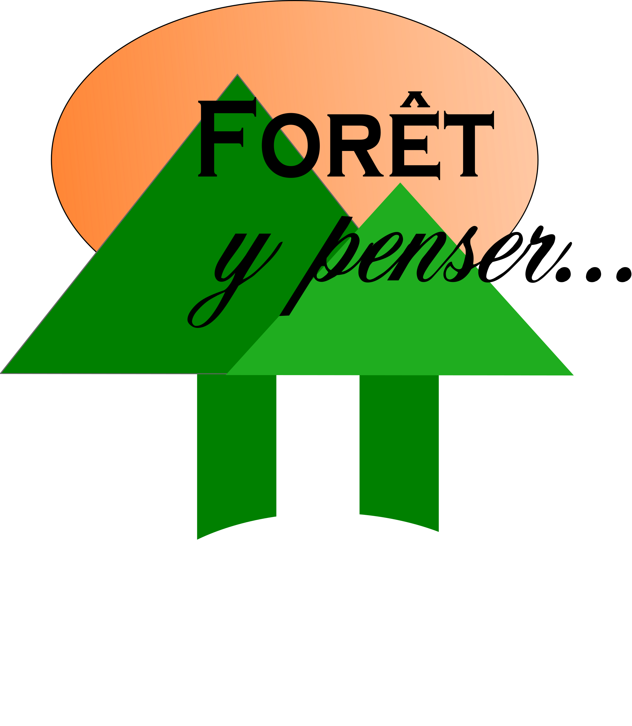 Pub-foret - Clip Art (2089x2400)