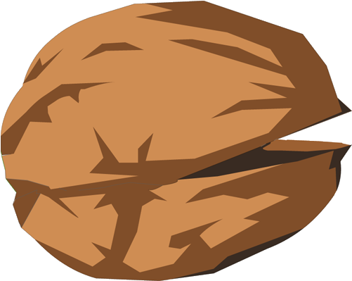 Walnut Shell - Illustration (500x500)