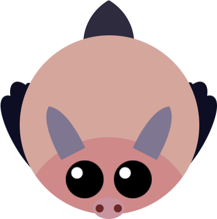 Artisticthe Bat - Cartoon (500x500)