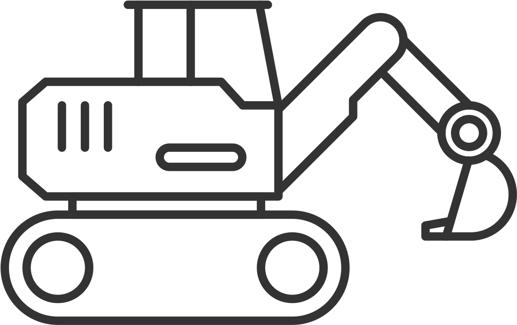 Excavator Icon - Excavators Icon (1038x656)