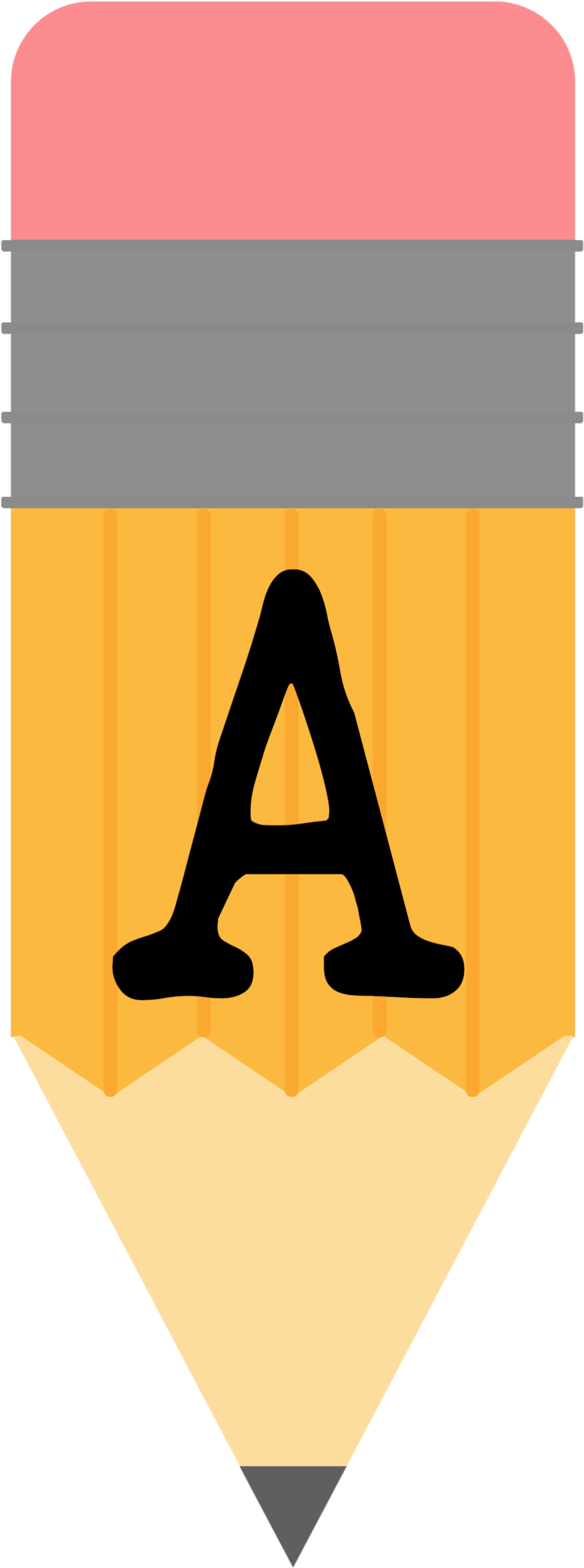 Pencil Banners Letters (1076x2778)