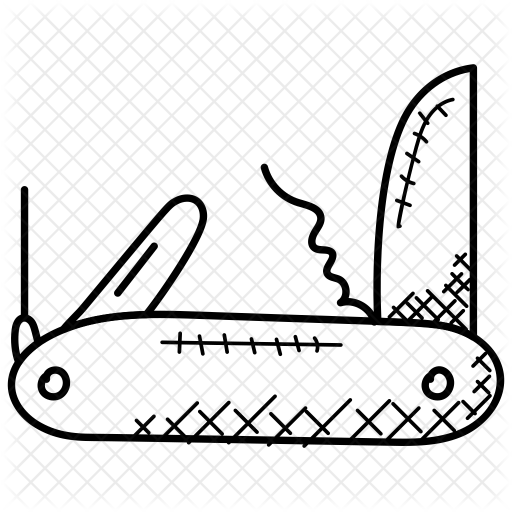 Swiss Knife Icon - Drawing (512x512)