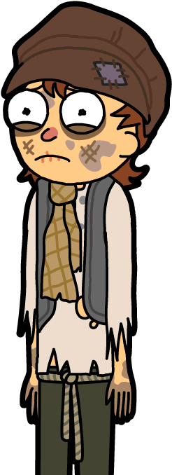 Poorhouse Morty - Cartoon (300x681)