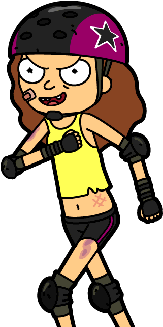 Roller Disco Morty - Roller Derby Morty (366x650)
