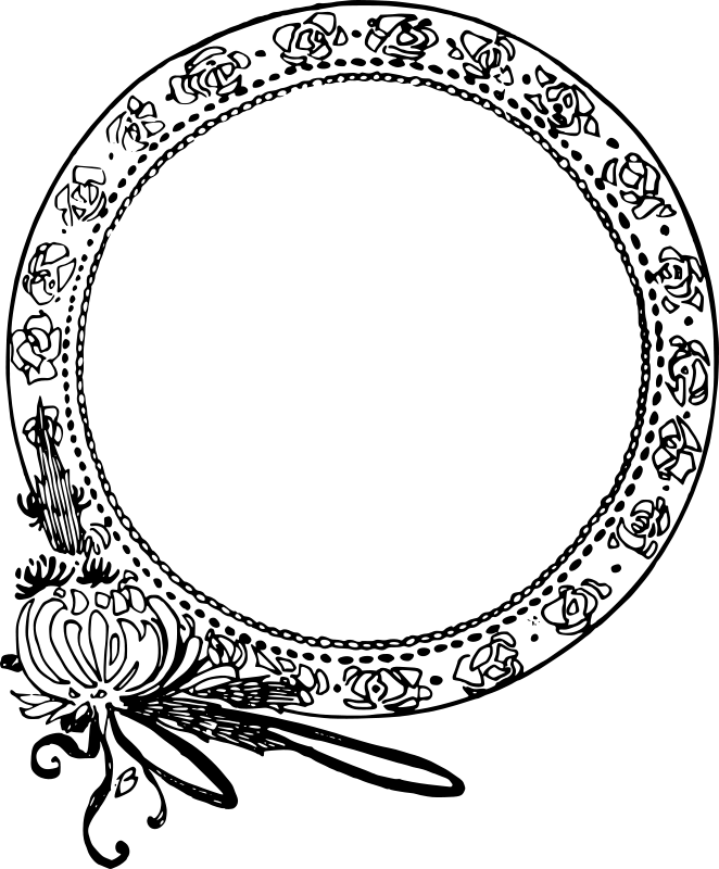 Clipart Borders Round (662x800)