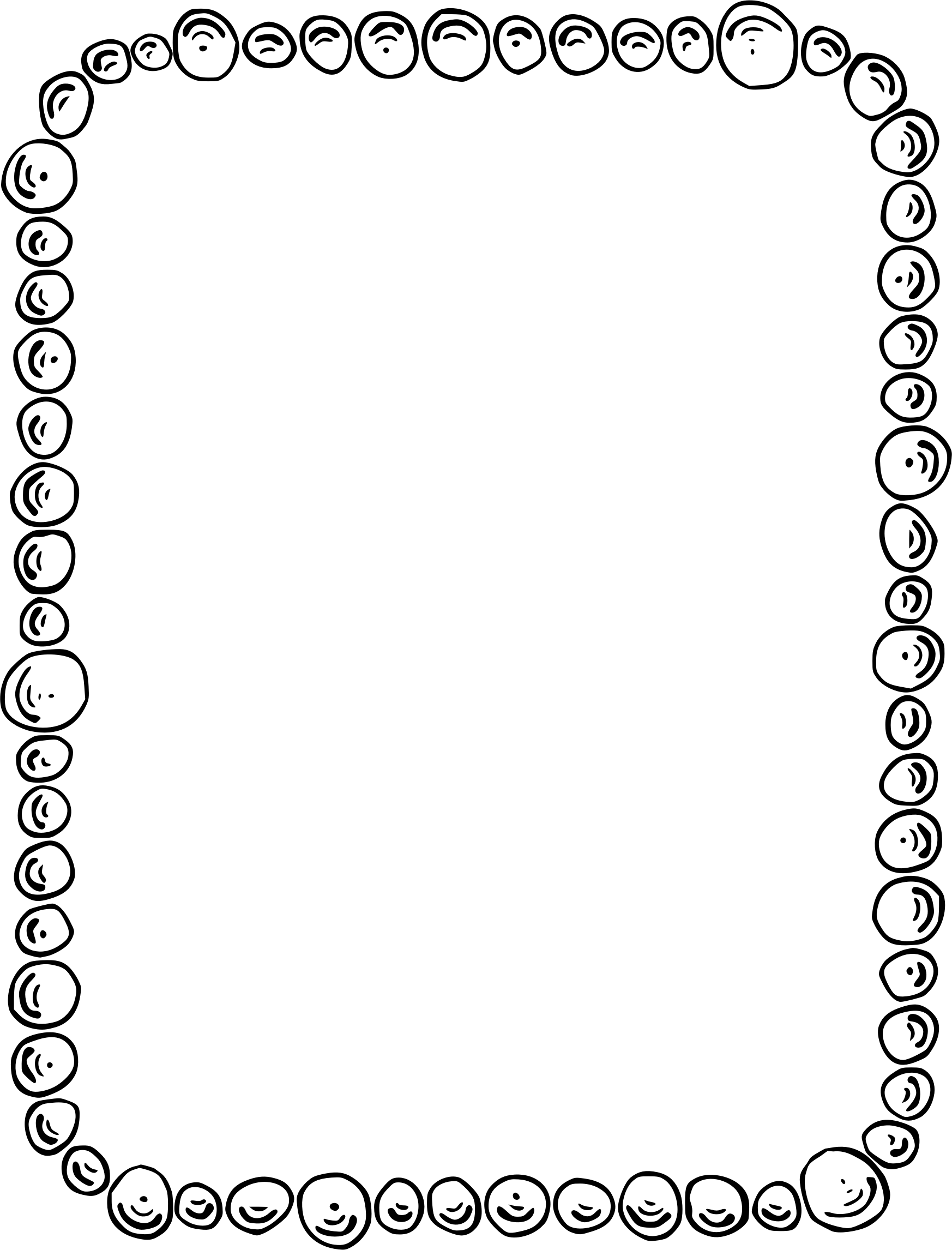 Big Image - Science Border Black And White (1746x2292)