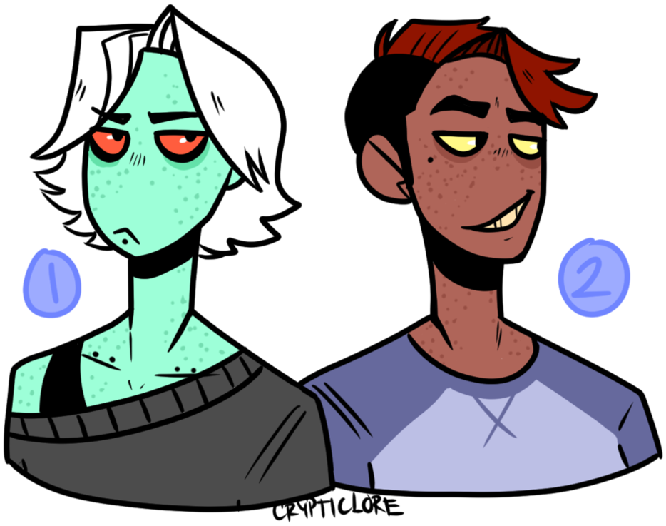 Demon Kiddos Closed By Crypticlore - Cartoon (1019x784)