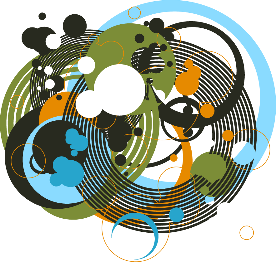 Free Vector Random Circles - Les Paul Sticker (rectangle) (883x840)