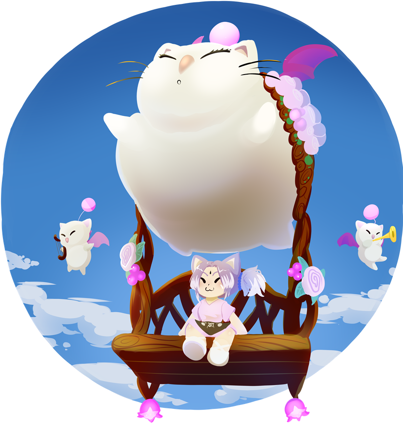 Fat Moogle By Drowtales - Ffxiv Fat Moogle Mount (825x875)