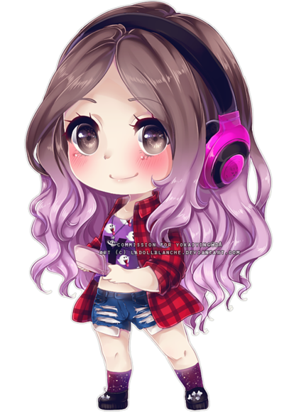Illustrations - Muñecas Anime Chibi (400x580)