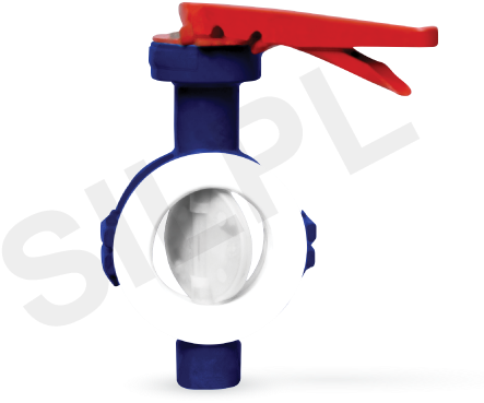 Lined Butterfly Valve Lever Type - Industry (500x500)