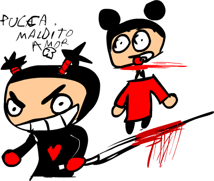 Pucca Dead - Cartoon (429x363)