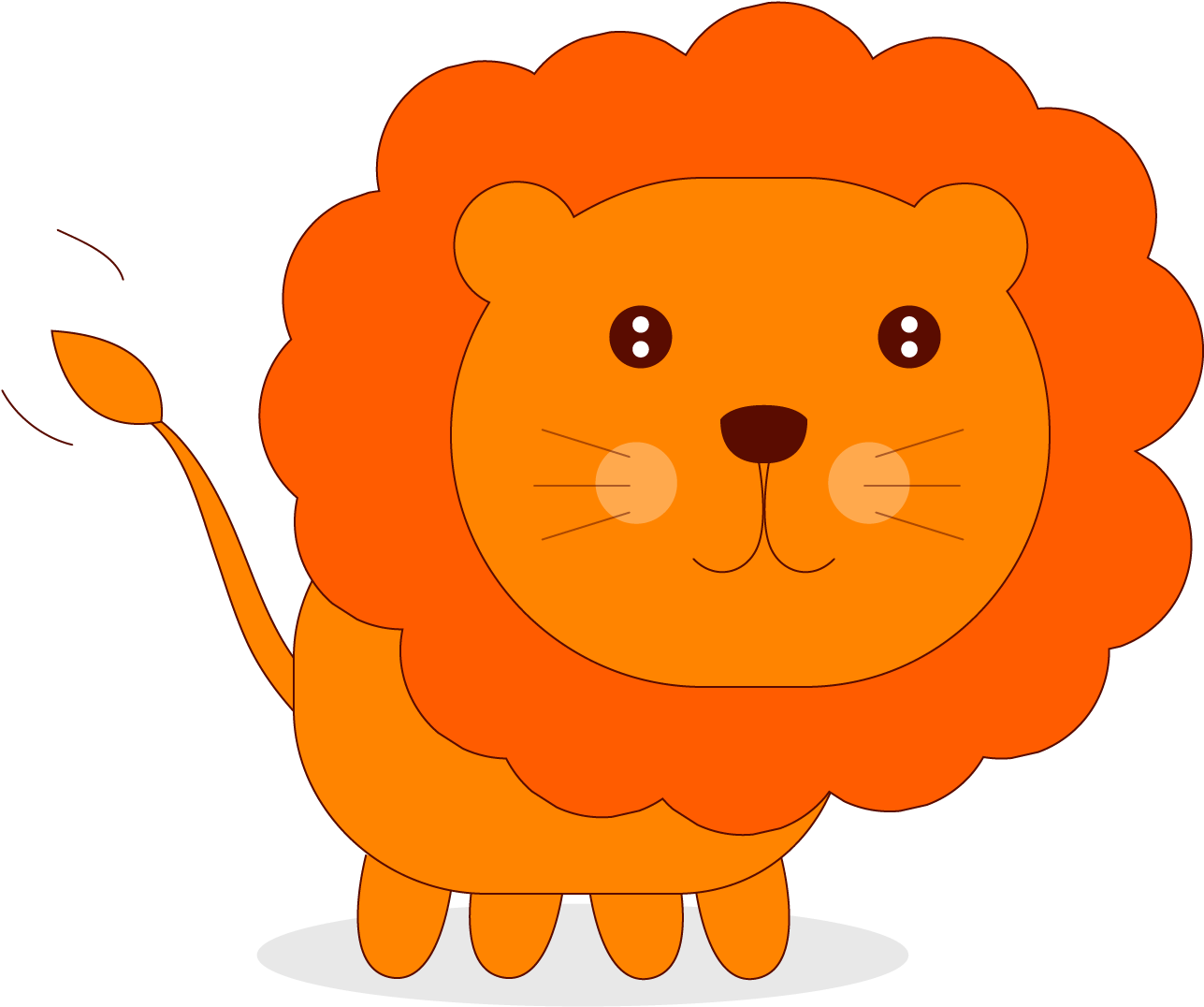 Lion Cartoon Comics - 獅子 卡通 圖案 (1500x1500)