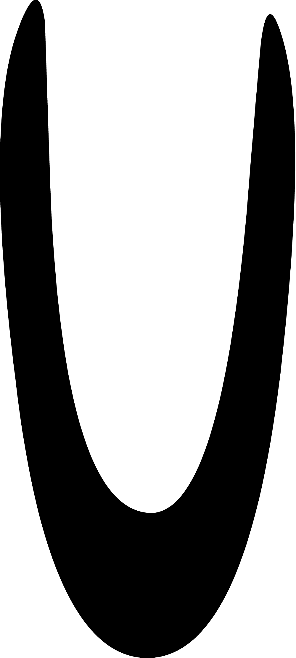 Closed Eye Down - Flecha Curva Dos Puntas (1000x2224)
