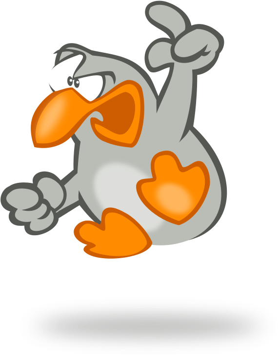 Penguin Arguing By Mimooh - Cartoon (619x768)