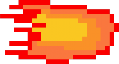 Fireball Clipart Pixel Sprite - Pixel Art (640x480)