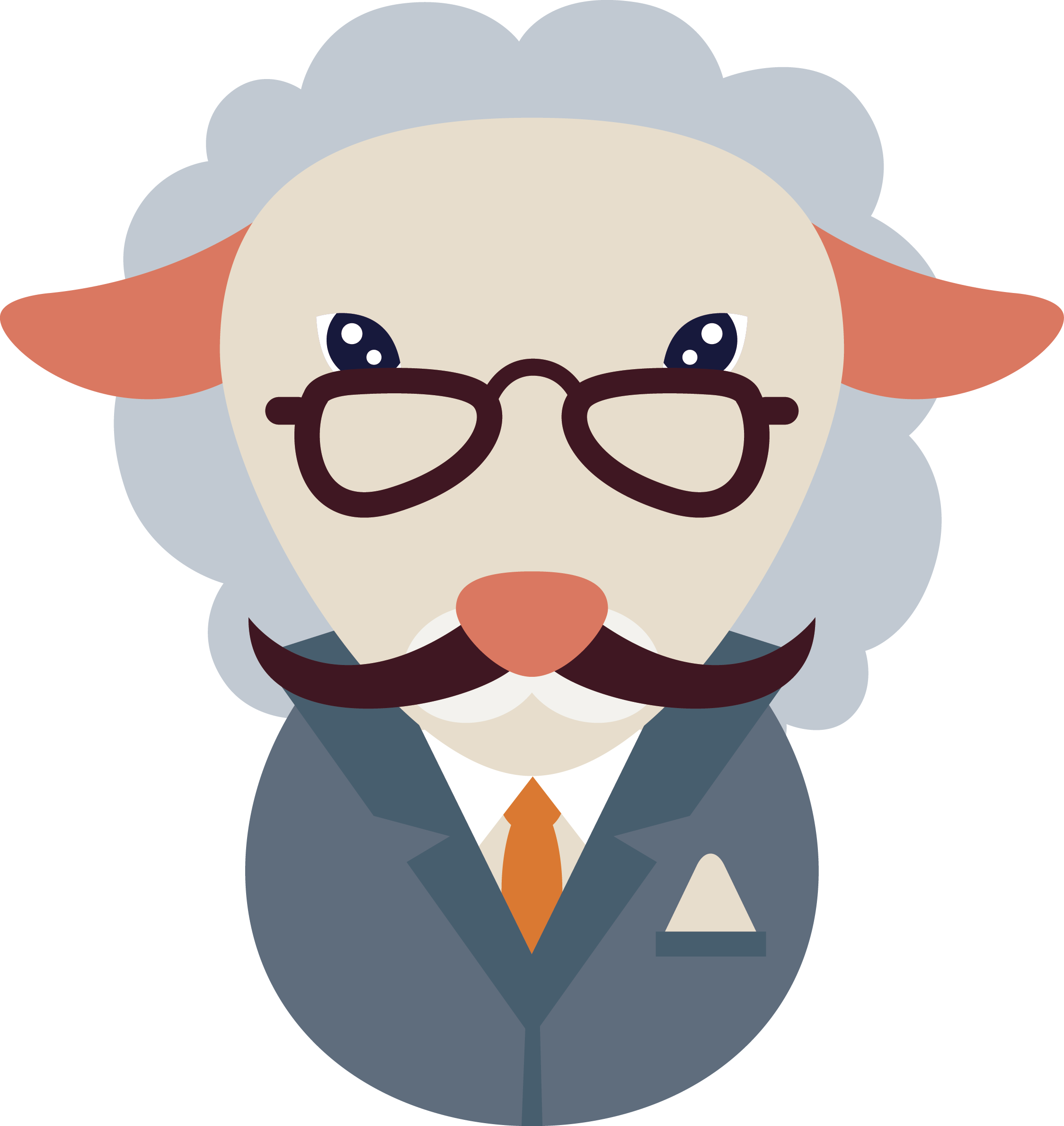 Sheep Goat Sticker - Cartoon (2248x2379)
