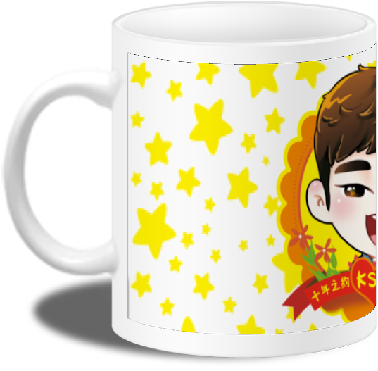 金秀贤q版卡通-相约十年 - Coffee Cup (700x700)