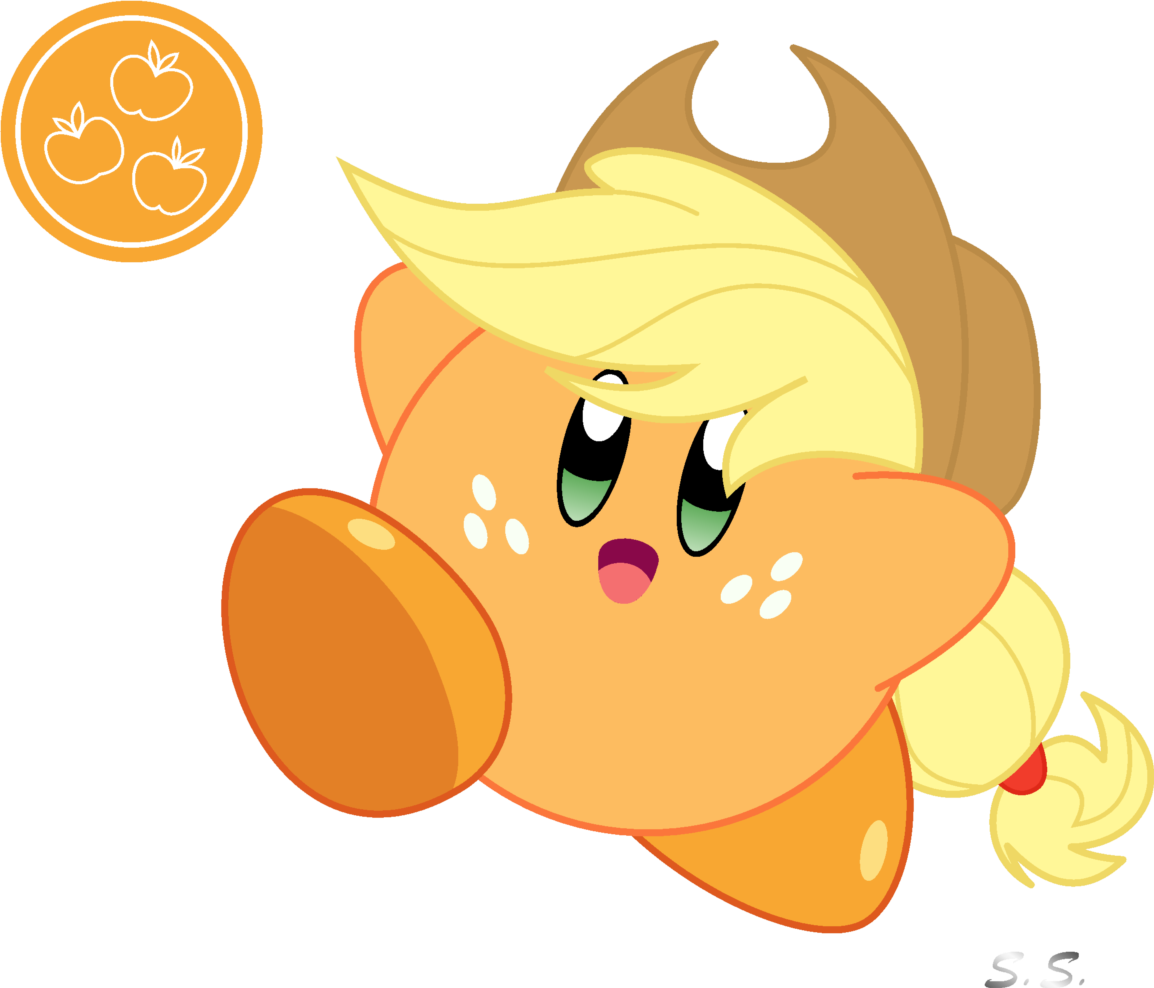 Mlp - Applejack Kirby (1154x988)