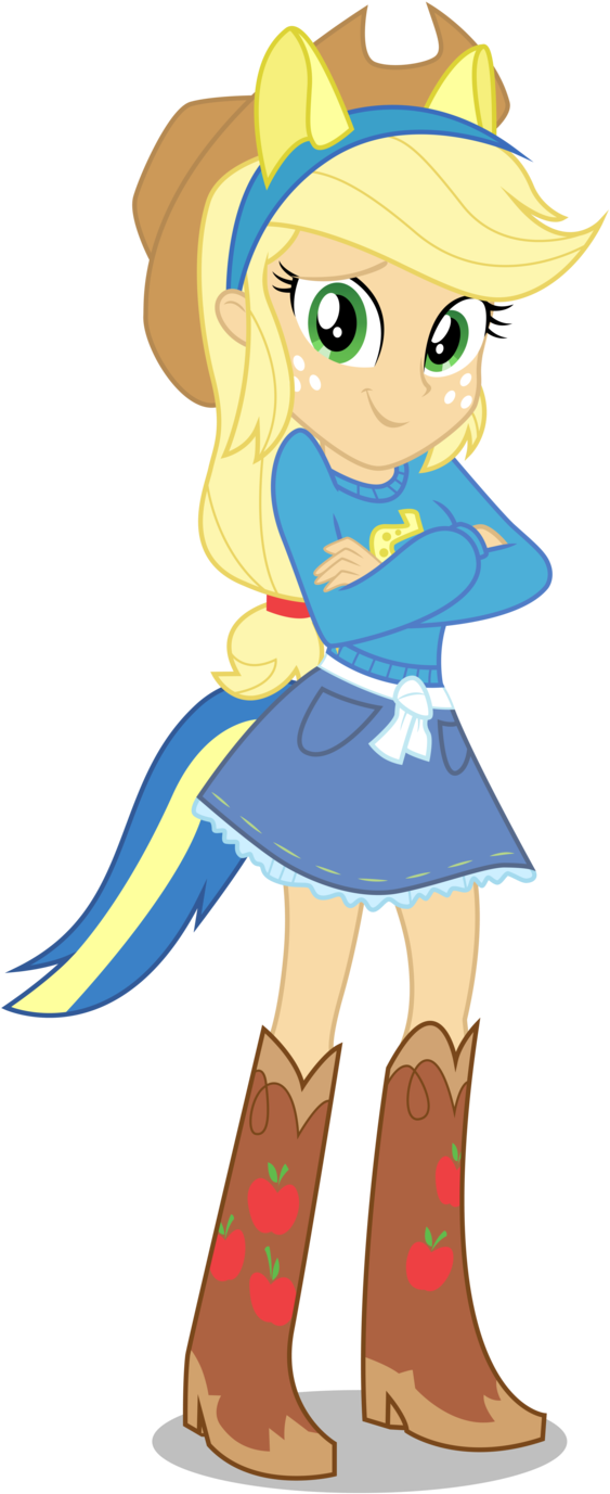 Sonic High Ch - Mlp Eg Applejack Cafeteria (577x1385)