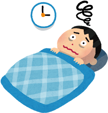 Daylight Saving Time Makes You Get Sleep Disorder - 寝 られ ない イラスト (385x400)