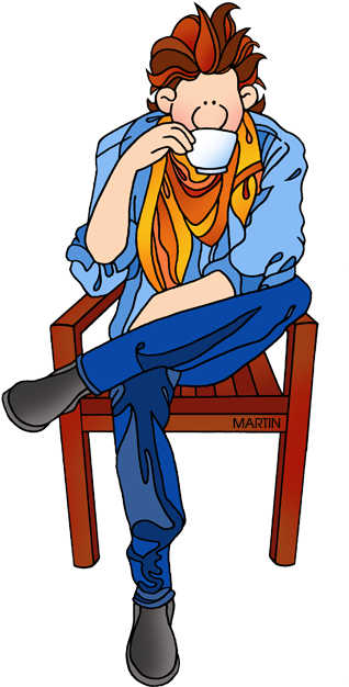 Coffee Drinker - Cartoon (335x648)