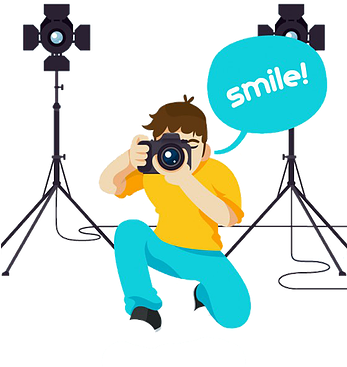 Team Techpanda - Videographer Cartoon On Set (346x388)