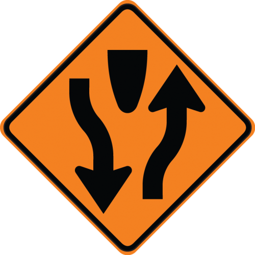 Divided Highway Begins Sign (500x500)