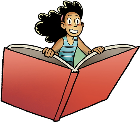 Comic Clipart Reading Novel - Reading Without Walls Poster (500x483)