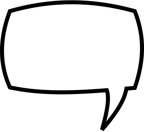 Vector Clip Art Rectangular Comic Speech Bubble - Nubes De Conversacion Vector (500x458)