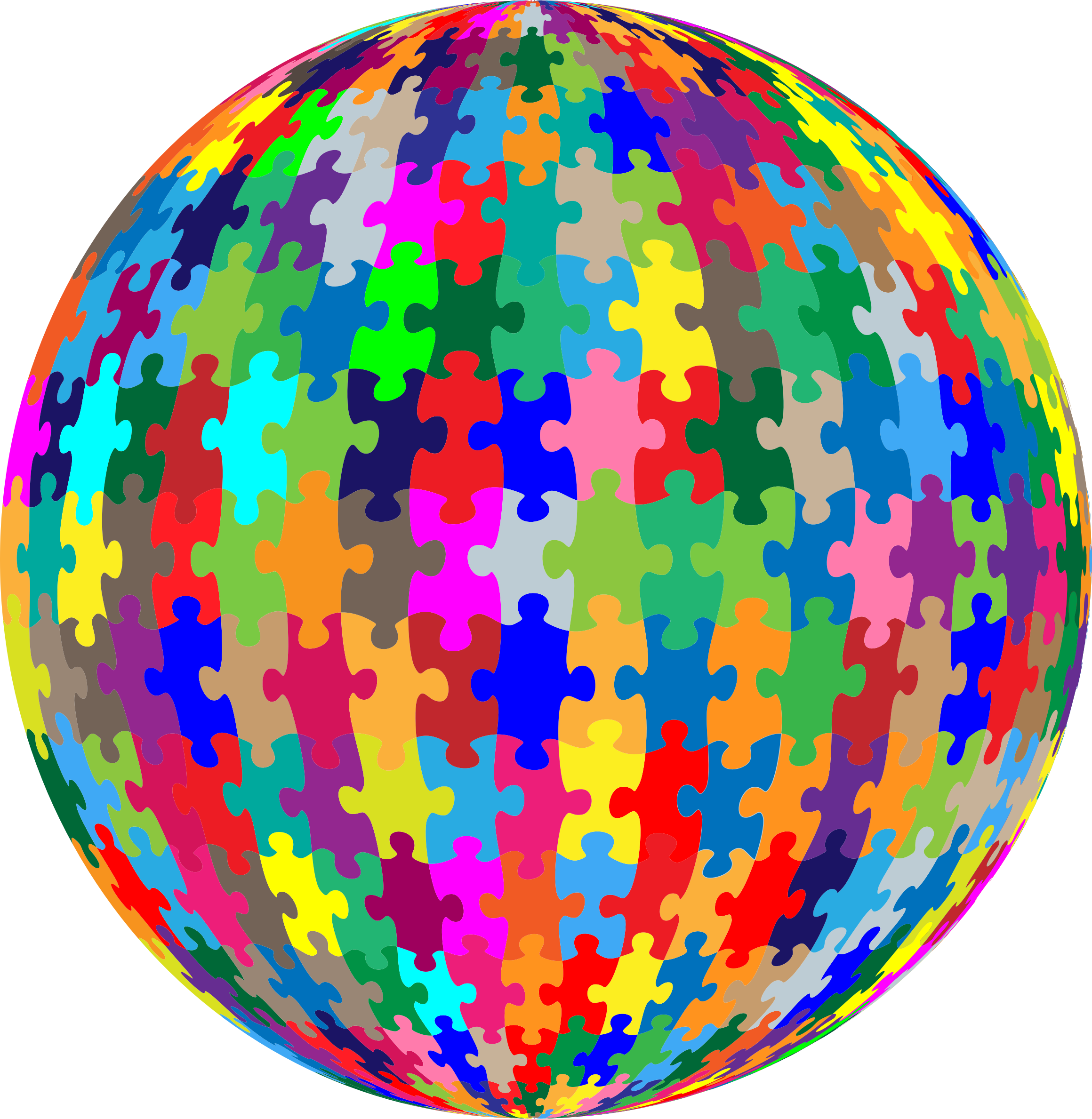 Big Image - Puzzle Pieces Globe (2320x2378)