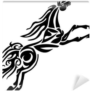 Horse In Tribal Style - Vector Graphics (400x400)