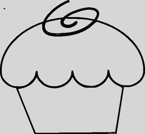 Cupcake With Candle Clip Art (478x440)