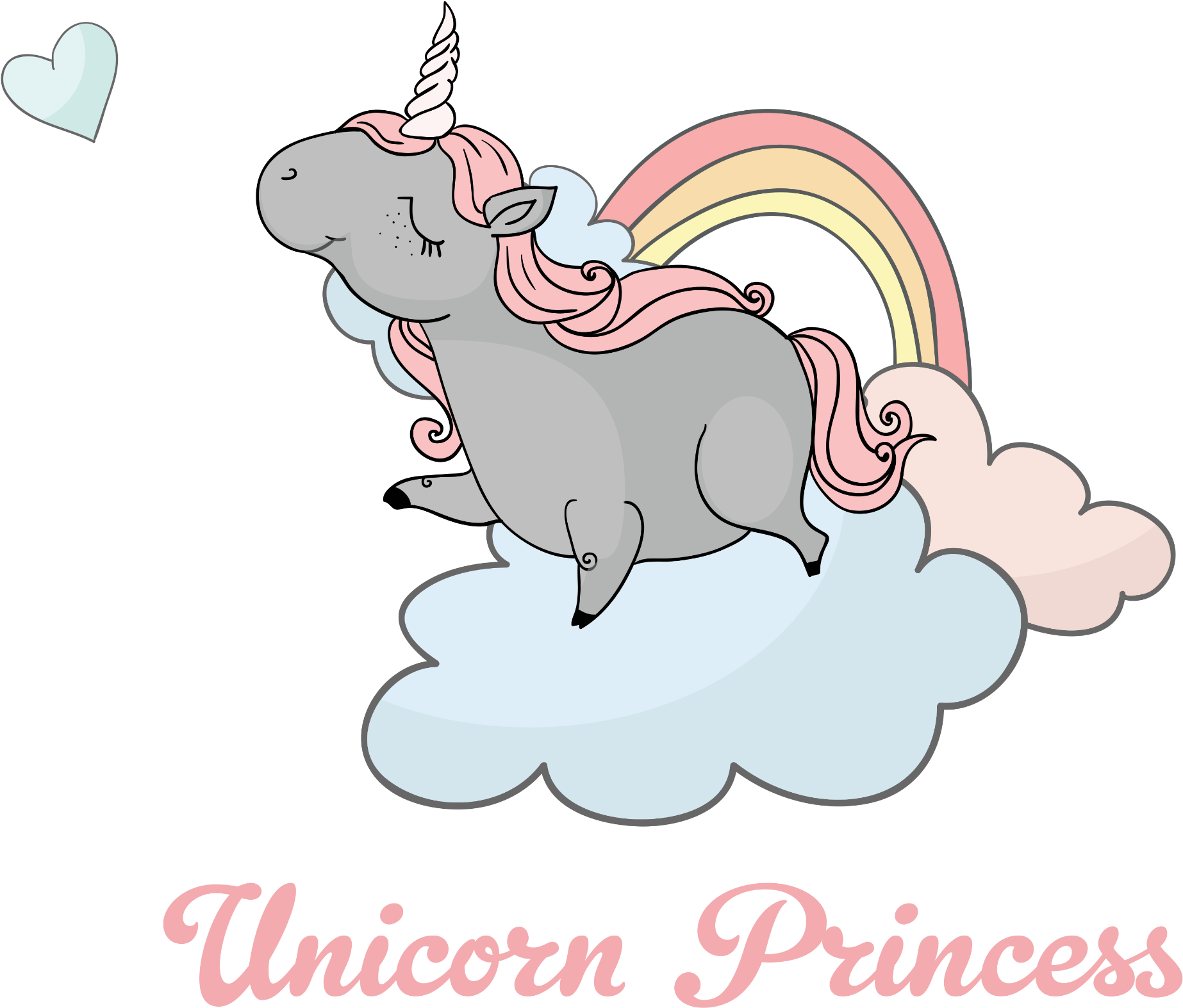 Composition Notebook Cute Unicorn [book] (2000x2828)