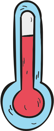 Thermometer Flat Icon - Cartoon Thermometer Transparent Background (512x512)