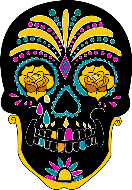 Sugar Skull - Sugar Skull No Background (437x628)