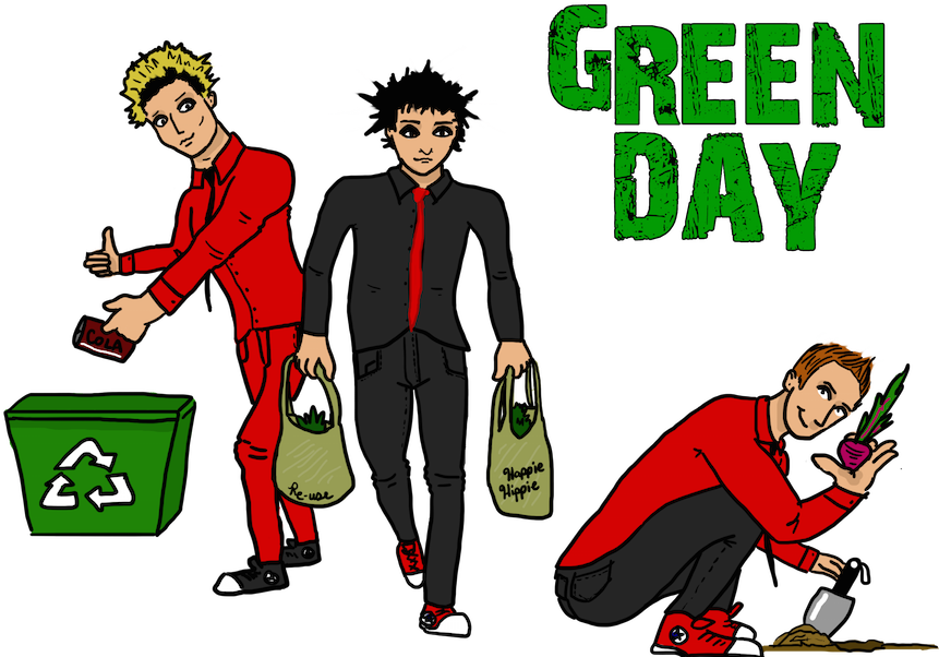 Going Green Day - Cartoon (900x641)