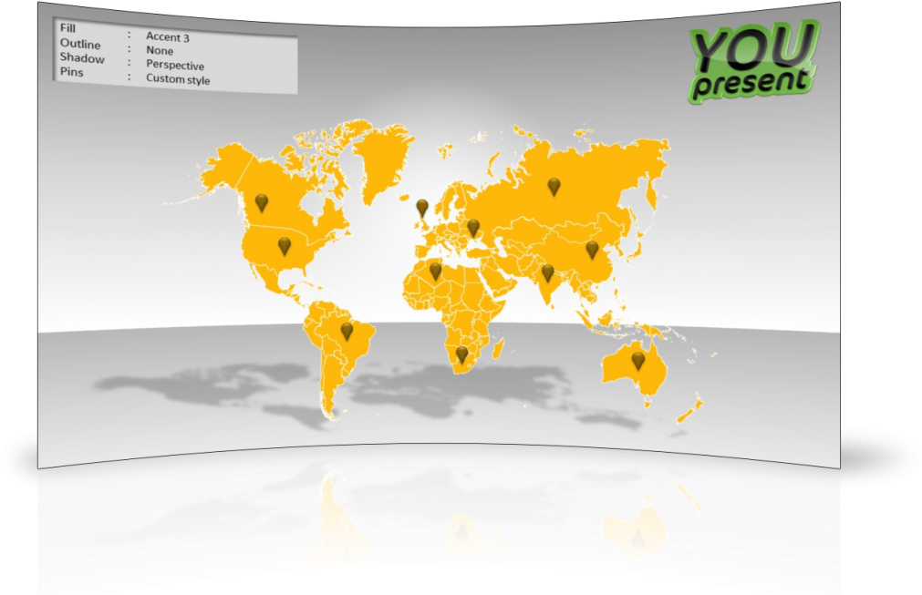 World Map Microsoft Powerpoint - Microsoft Powerpoint (1080x675)