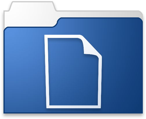 Png File - Blue Documents (512x512)