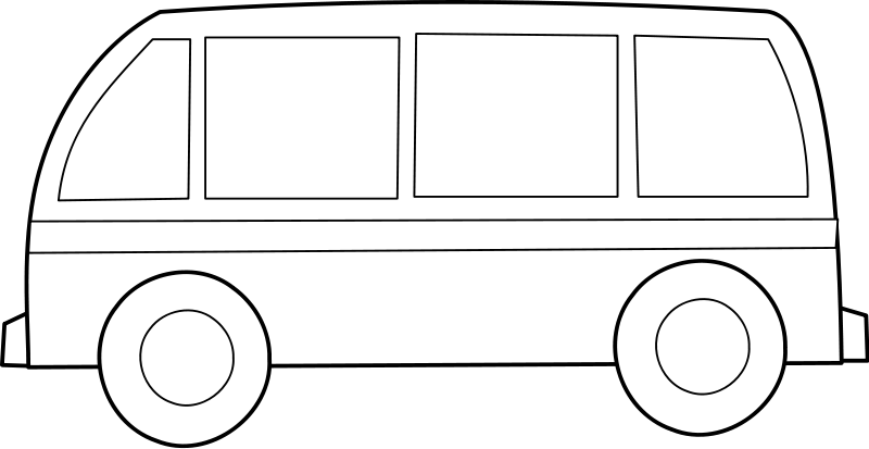 Autobus - รูป รถ การ์ตูน ขาว ดำ (1280x662)