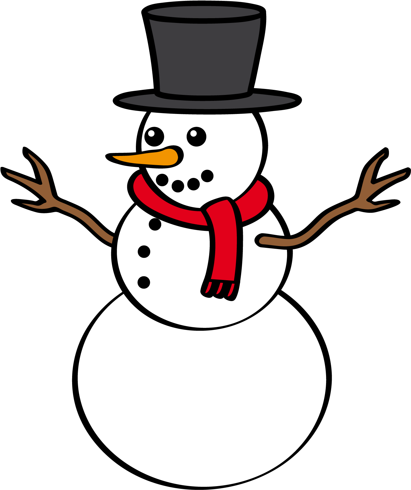 Snowman Clipart (1520x1816)