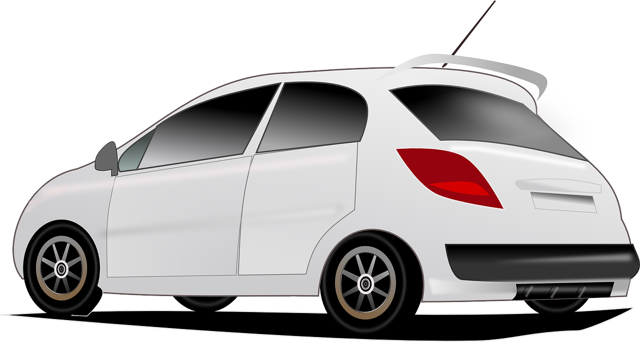 Clip Art White Car (1280x685)